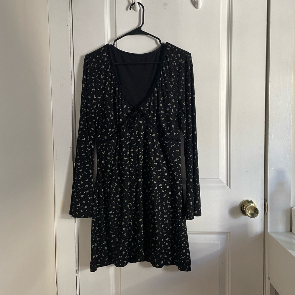 Floral Black Dress